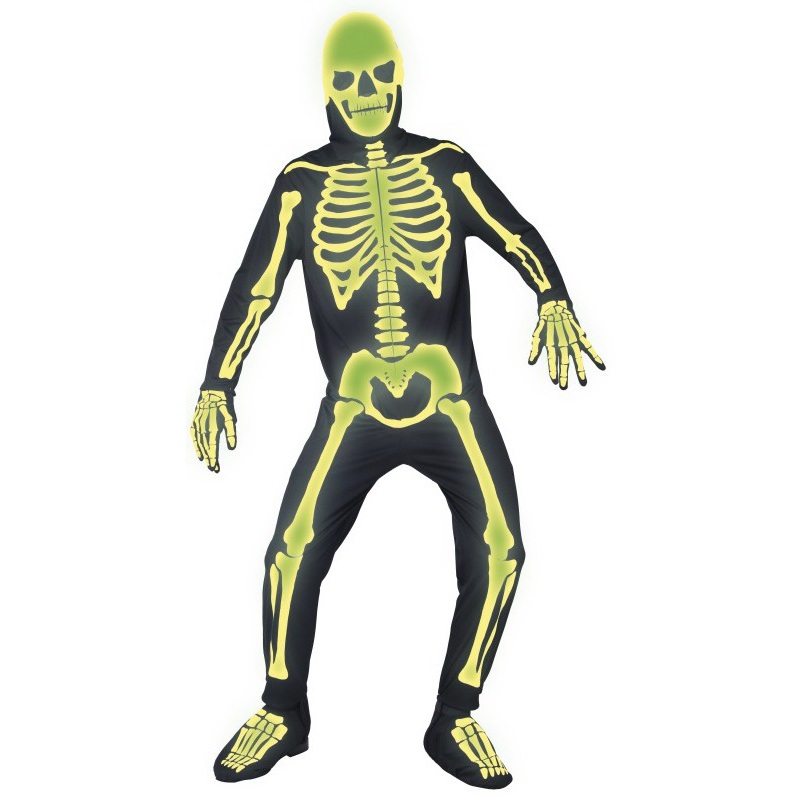 Luminous men's skeleton costume M