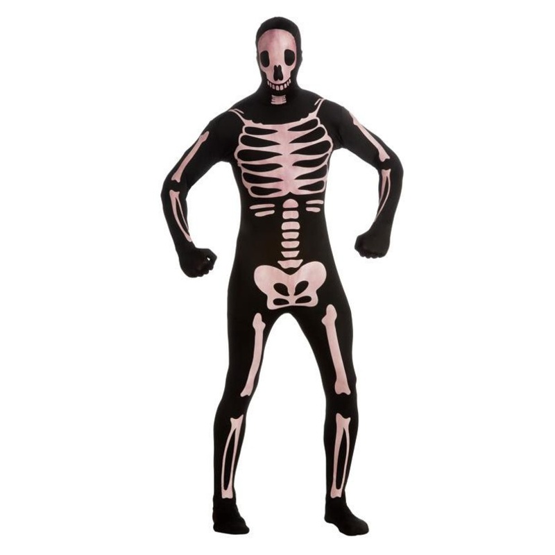 Luminous skeleton costume morphsuit S