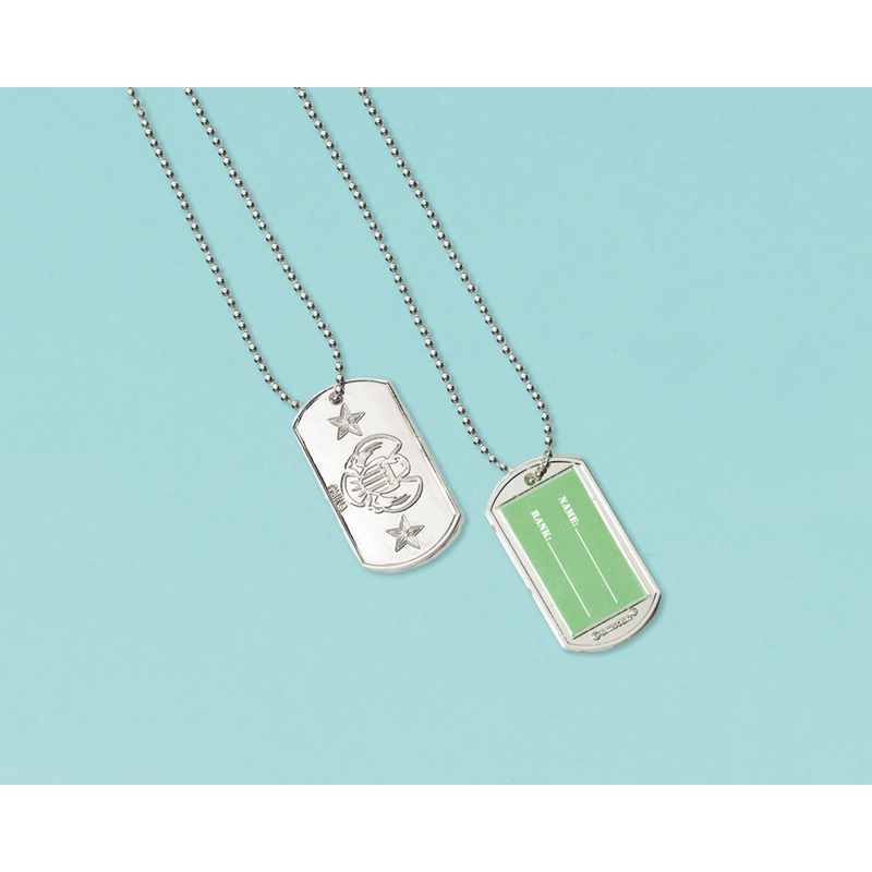 Necklace dog tags Military Style 12 pieces