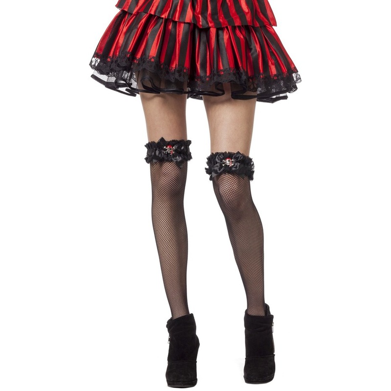 Overknee stockings skull pirate bride