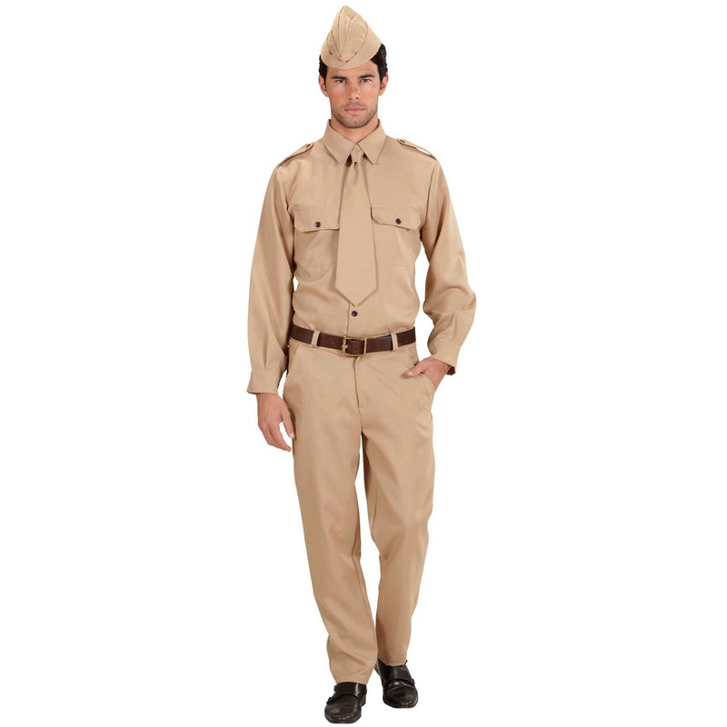 Plain colored soldier costume for men S