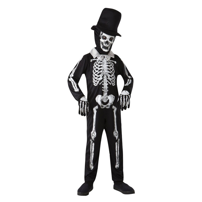 Skeleton gentleman child costume S