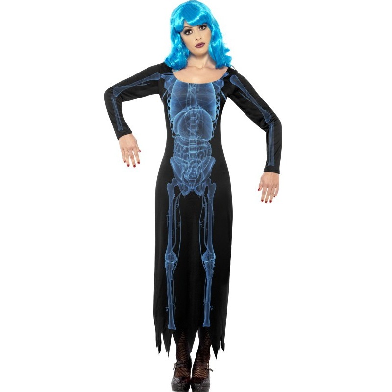 X-ray images of a woman's costume with skeleton print 36-38