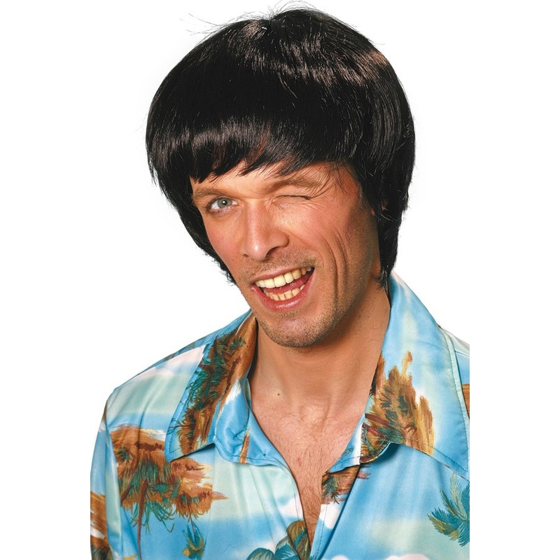 70s retro wig black