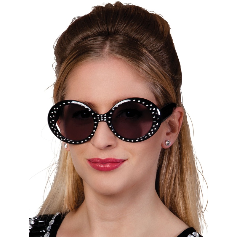 Black Julia glasses with rhinestones