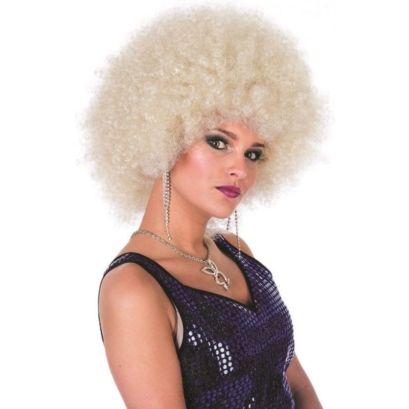 Blonde 70s Afro women's wig