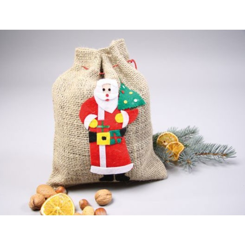 Christmas jute sack 24x30cm