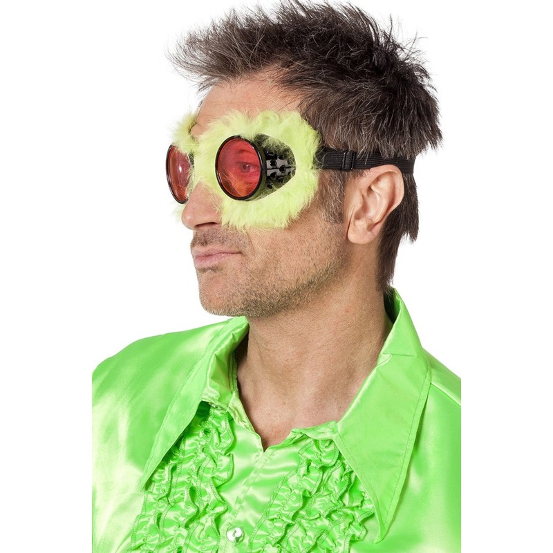 Crazy party plush glasses neon green