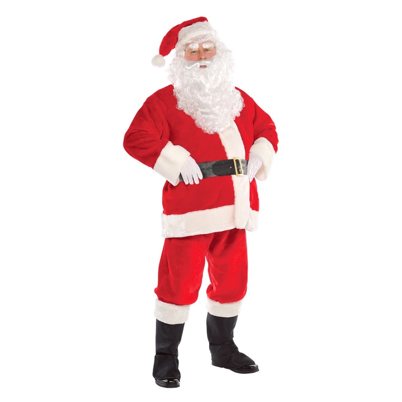 Deluxe Santa Claus Costume Set for Men 7 Pcs. M-L