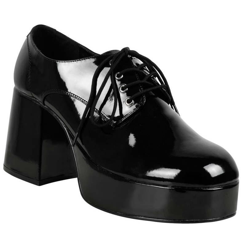 Disco platform men shoes black