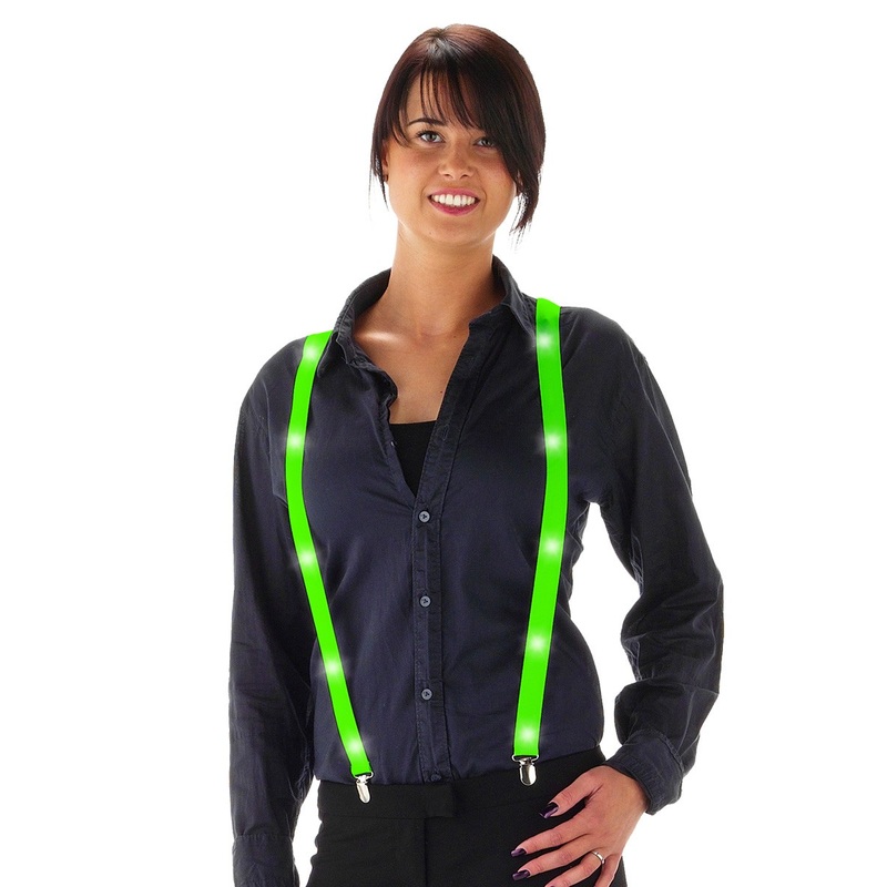 Green blinky LED neon braces