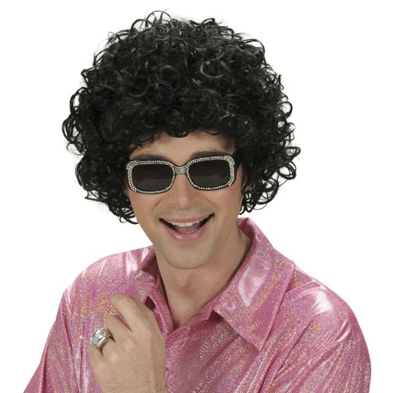 Jesper Disco Curly Wig In Black
