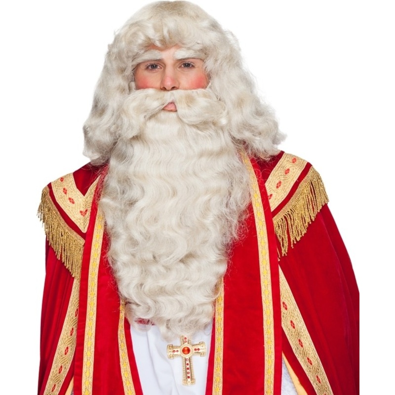 Nostalgic Santa Wig with Beard & Eyebrows