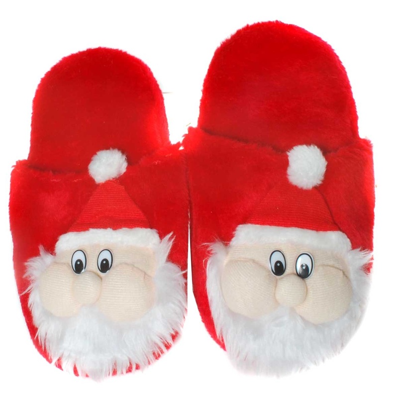 Plush Santa Claus slippers