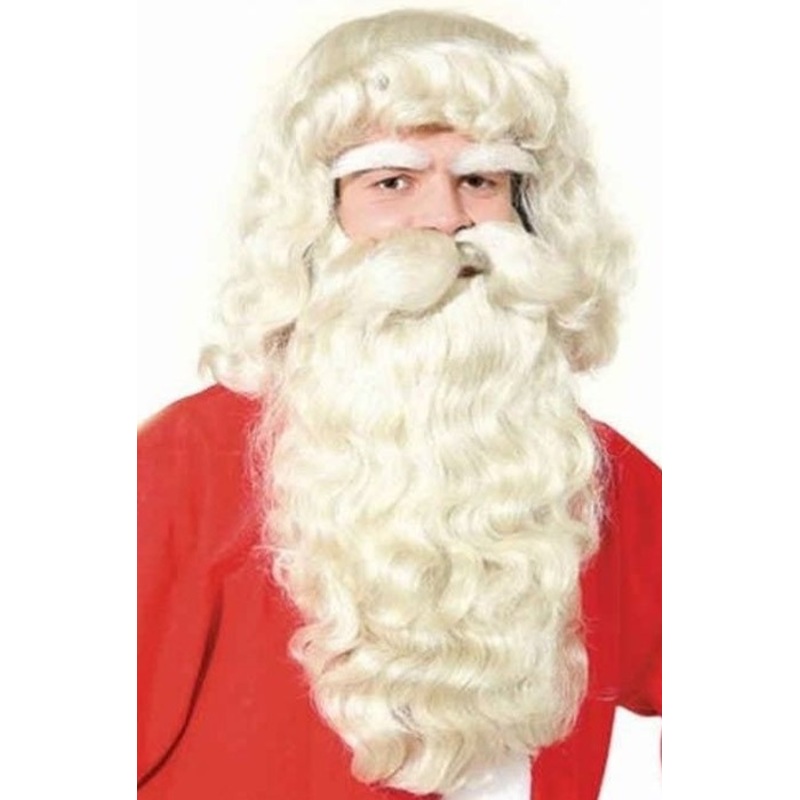 Retro Santa Claus wig set with beard and eyebrows