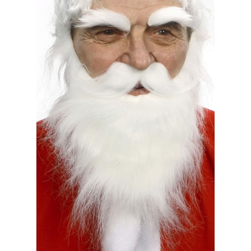 Rustic full beard with white eyebrows