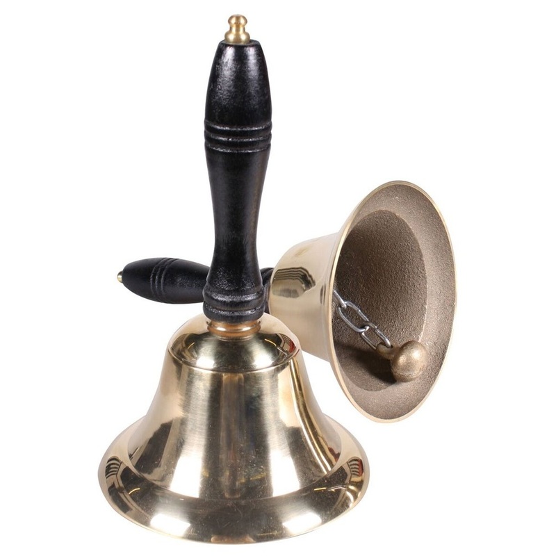 Santa Claus bell made of iron & wood