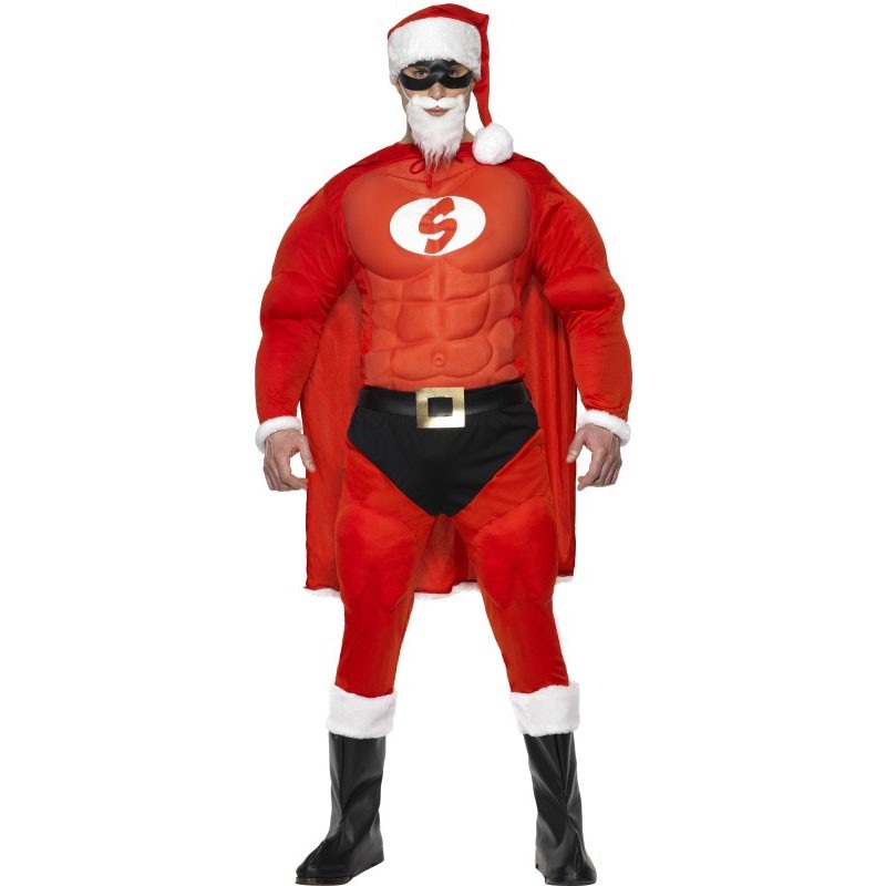 Superhero Santa Claus costume M
