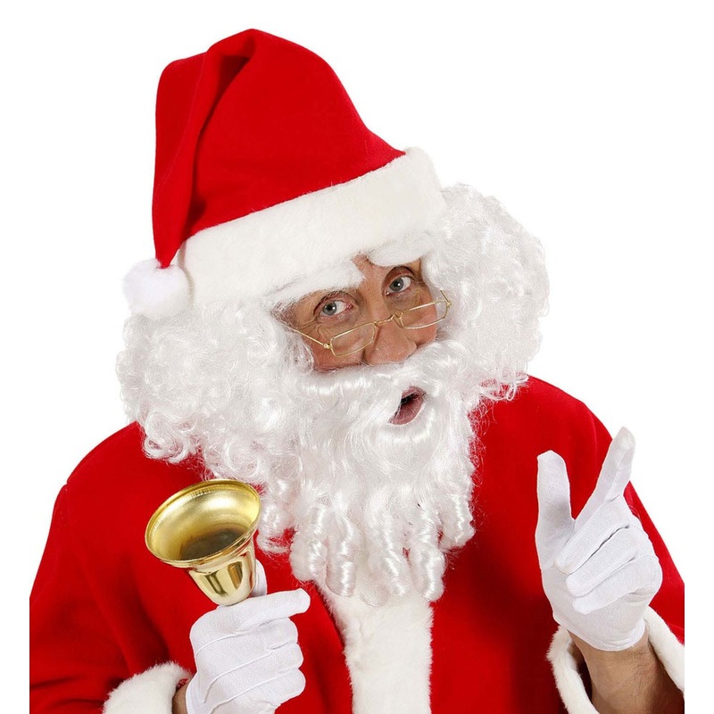 White Santa Claus wig with beard