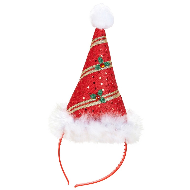 Christmas hat mistletoe headband