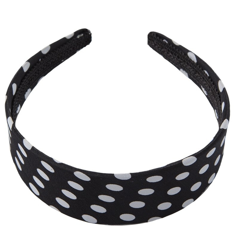 Dotted Peggy headband in black and white