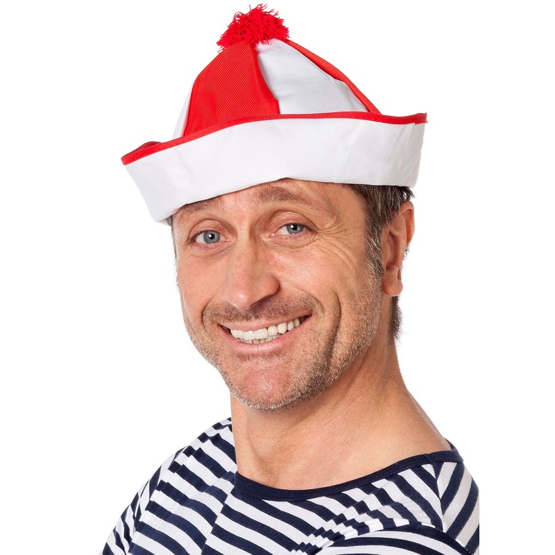 Pipot sailors hat in white and red