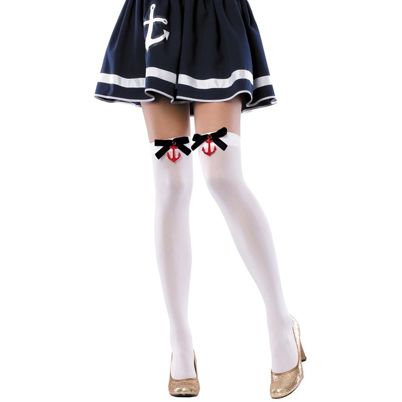 Sailors Overknees With Anchor Decoration