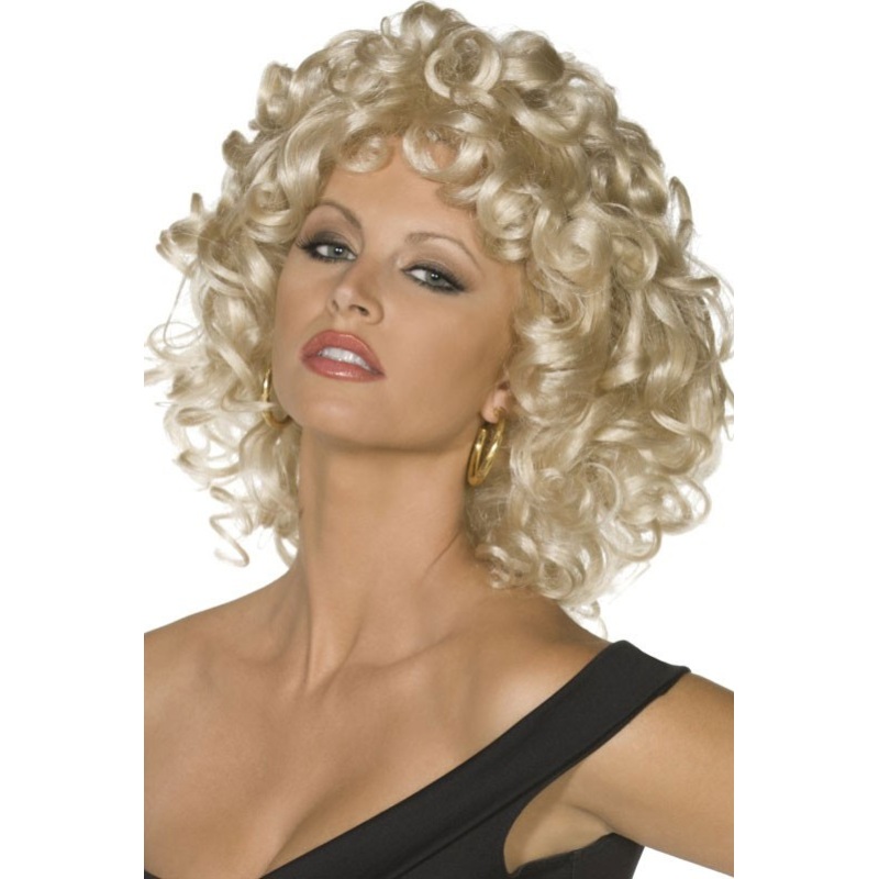 White Sandy Grease wig