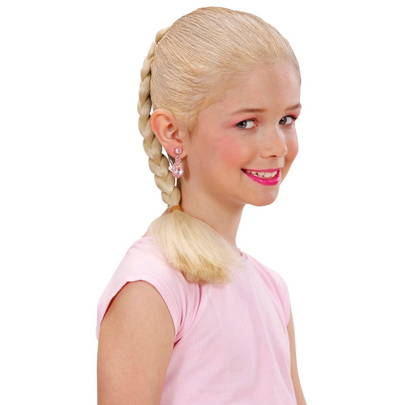 Chic braided hair extension for children blond