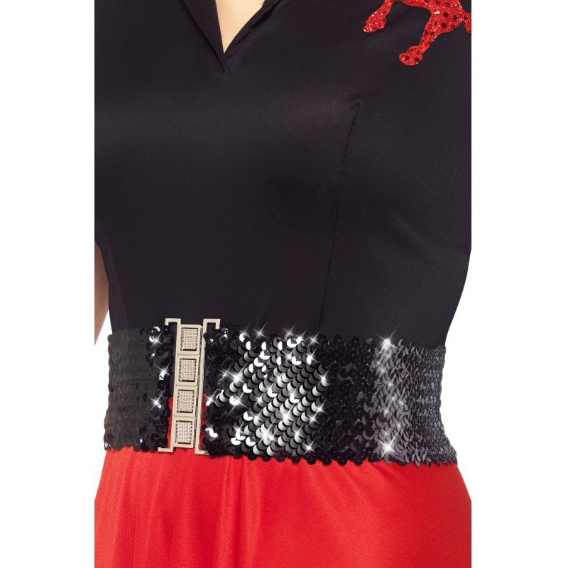 Glitter sequin waist belt 50s look
