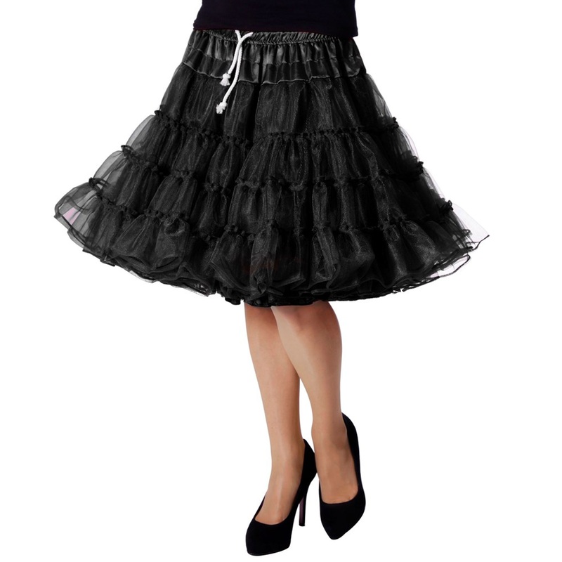 Layered petticoat underskirt black