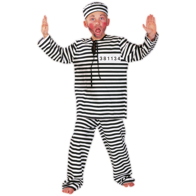 Little convict prisoner costume for kids 116