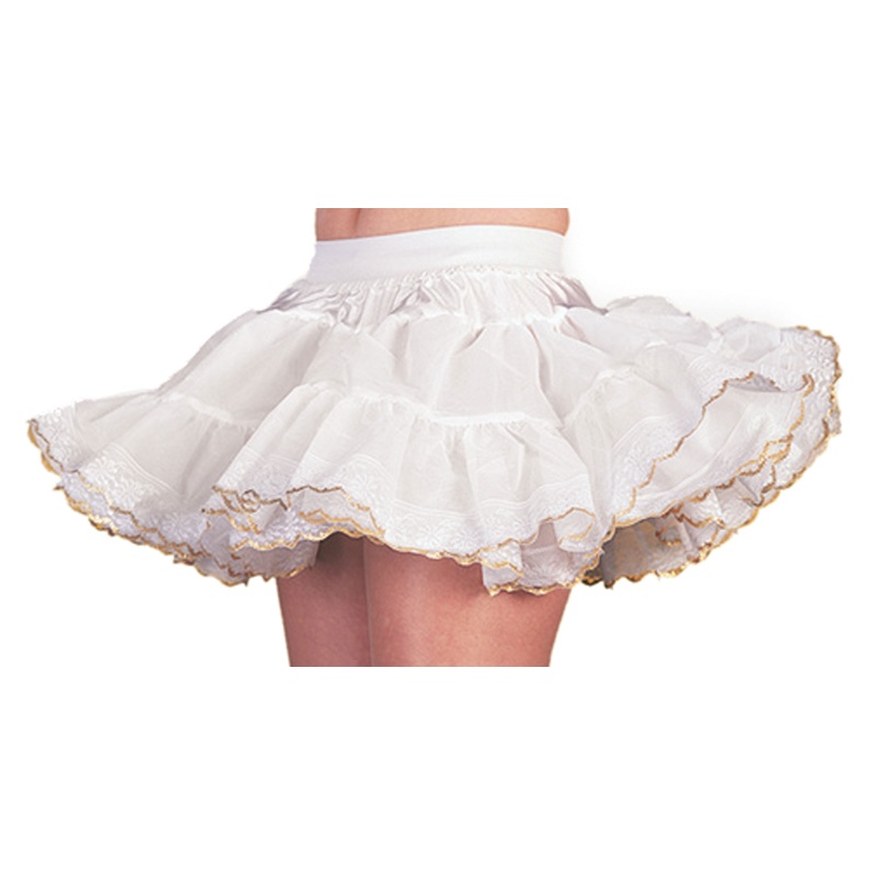 White and gold petticoat for children 128