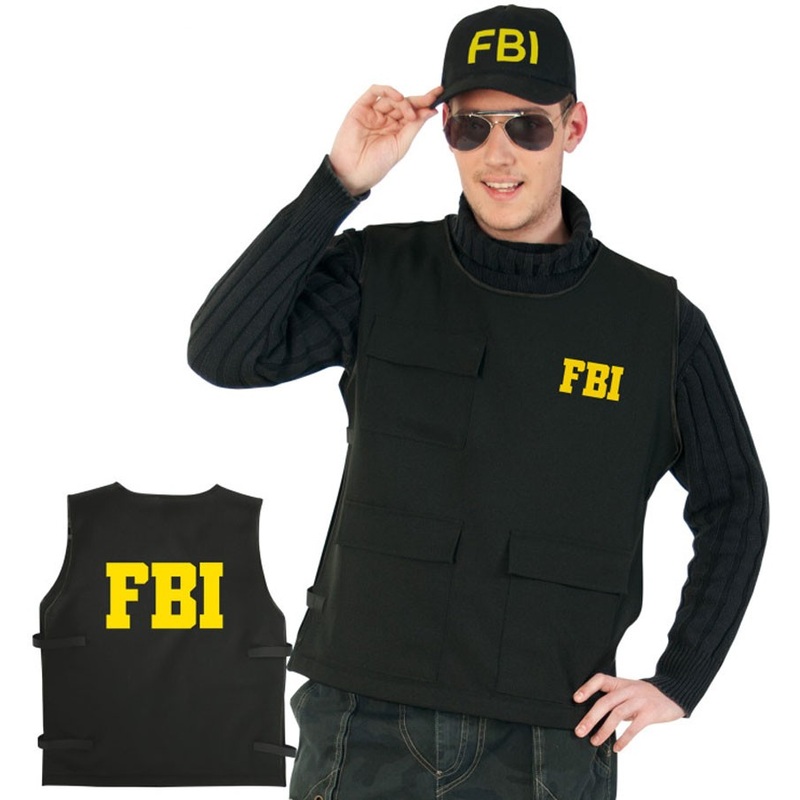 Black FBI secret investigator vest M