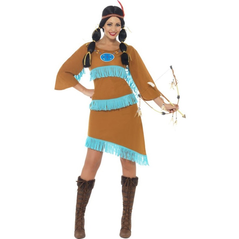 Brown Tocana With Blue Fringes S