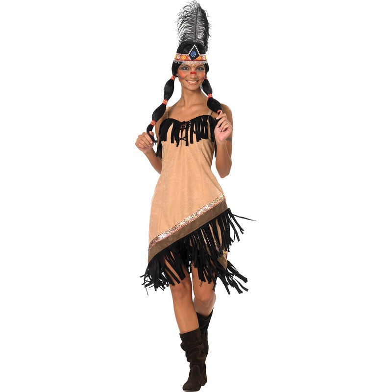 Charleston Indian woman fringed dress 34