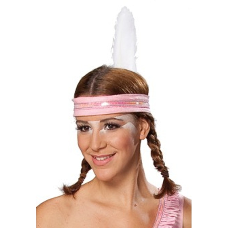 Glittering Indian headband pink