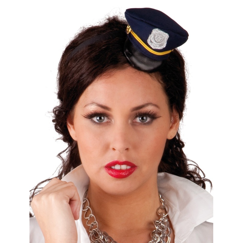 Headband with mini policewoman hat