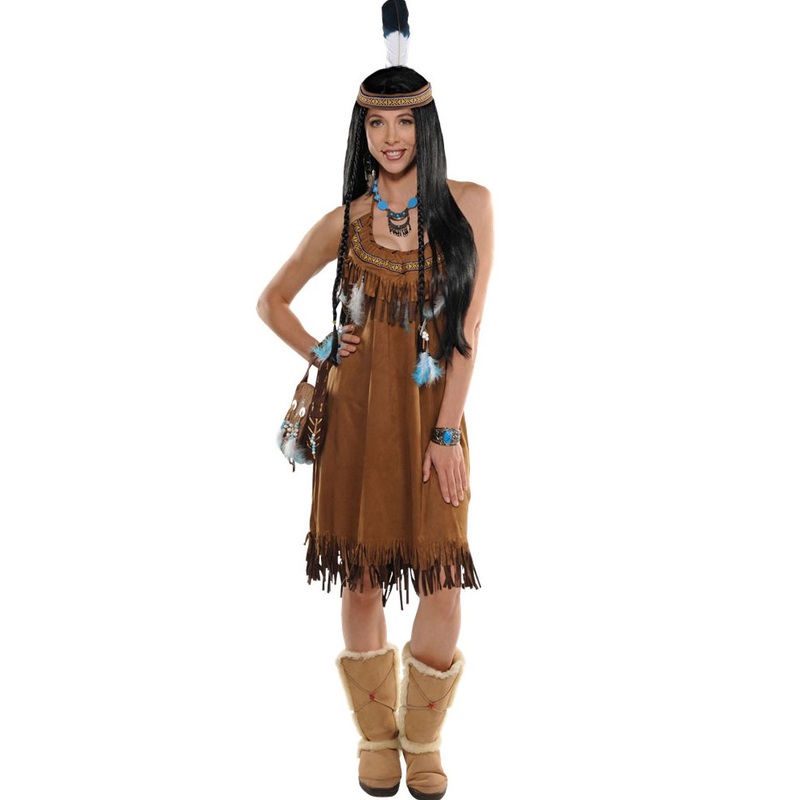 Indian woman dress blue feather