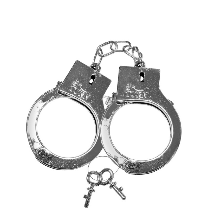 Metal handcuffs with key