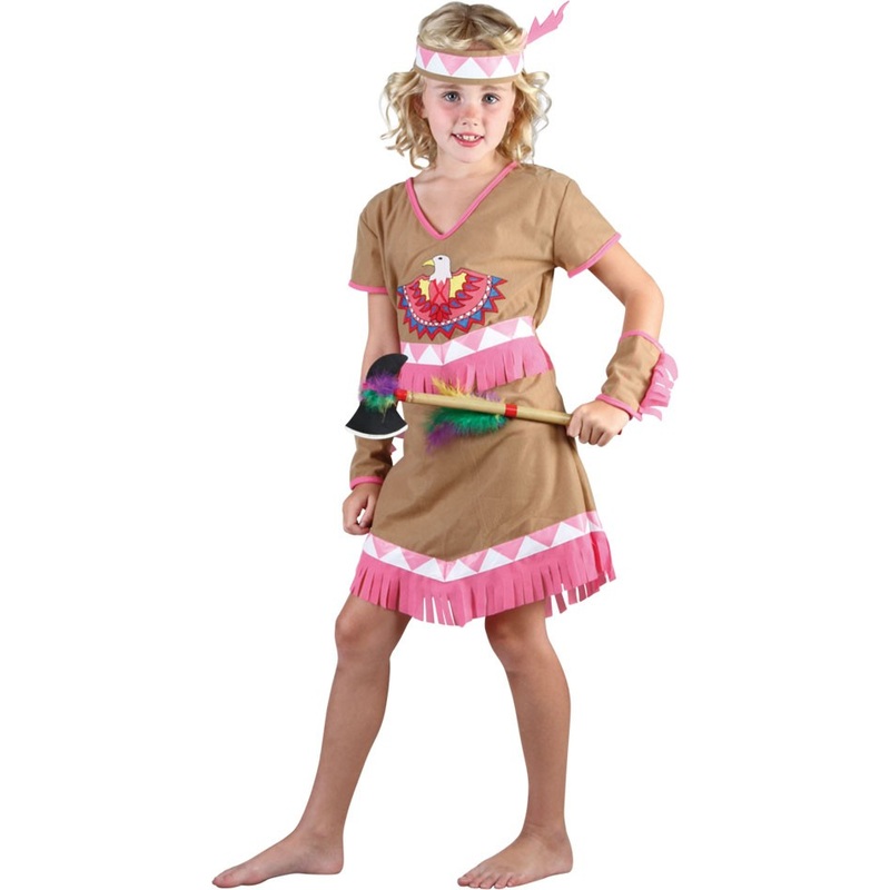 Pink Indian Squaw child costume