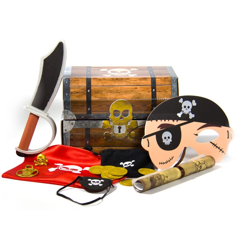 8-piece pirate treasure chest for children