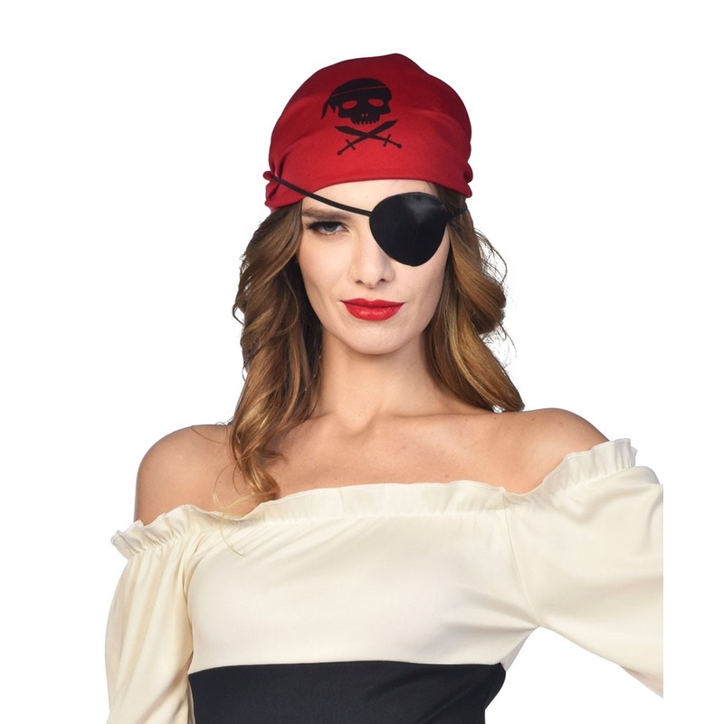 Black satin eye patch