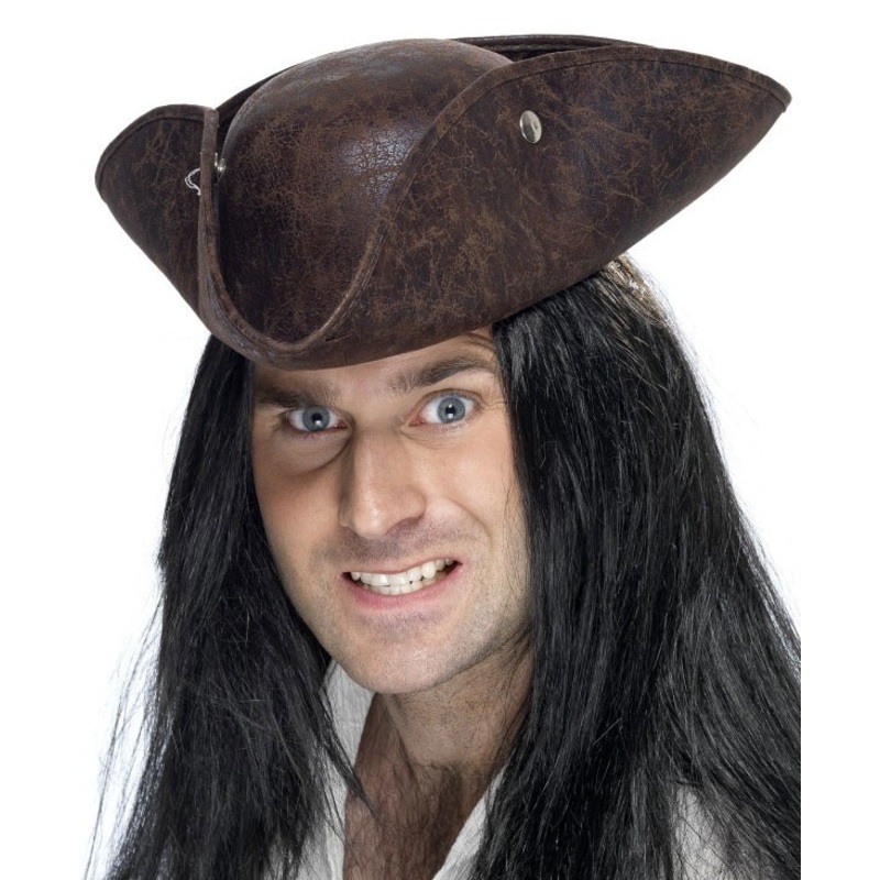 Buccaneer Niels Tricorn Hat Brown