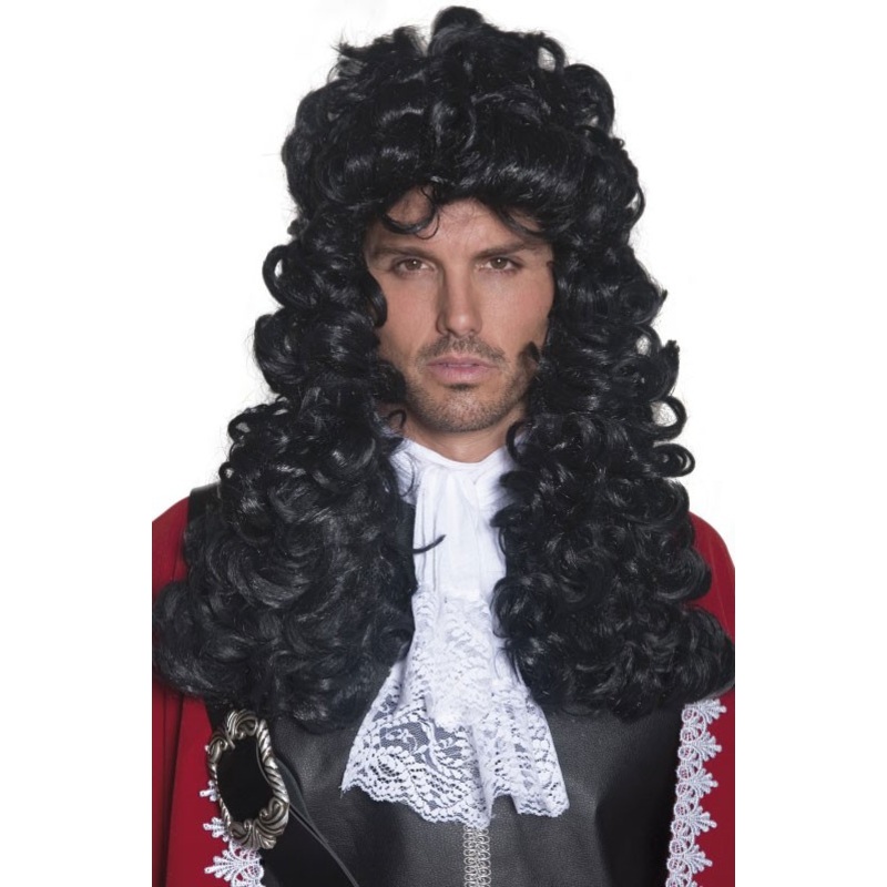 Curly pirate mane wig black