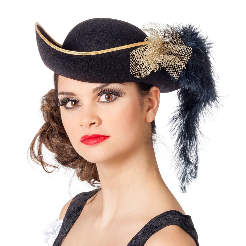 Elegantly decorated tricorn hat