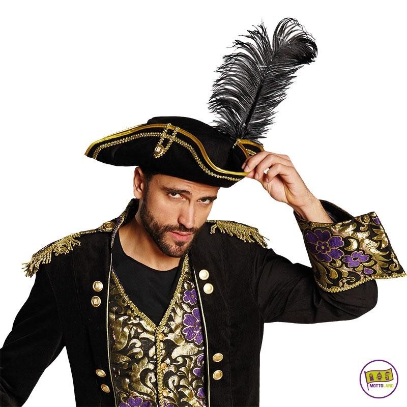 Feather pirate hat for men