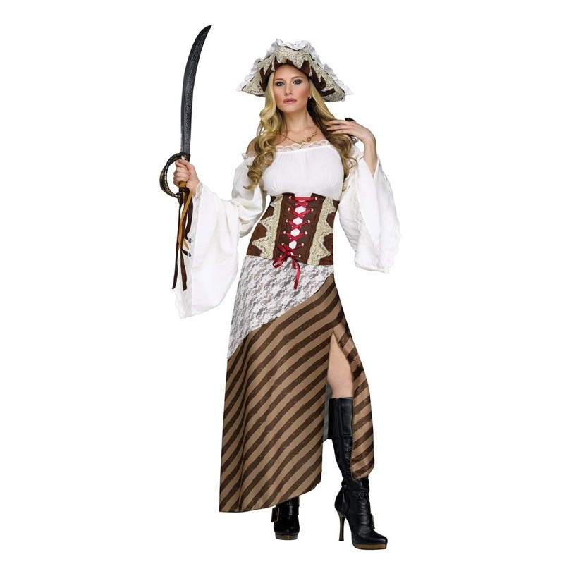 Lady ruler of the seas in pirate dress with hat S-M