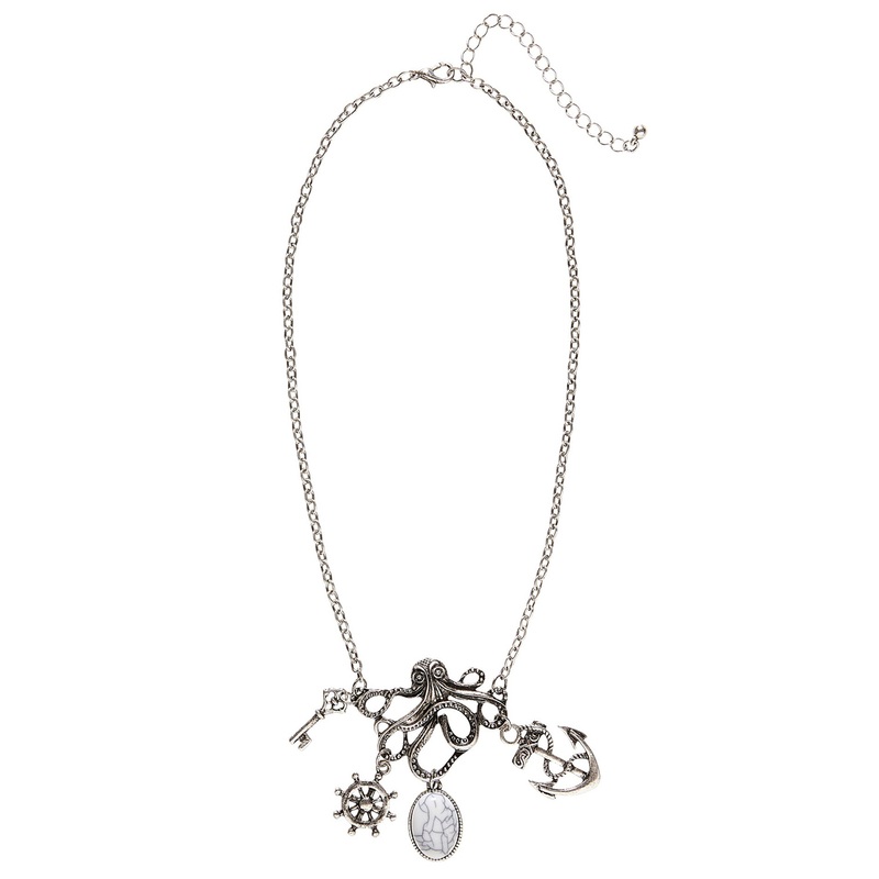 Pirate necklace with octopus pendant