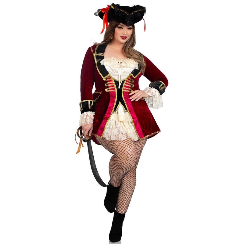 Seductive Pirate Curvy Women's Costume XXL